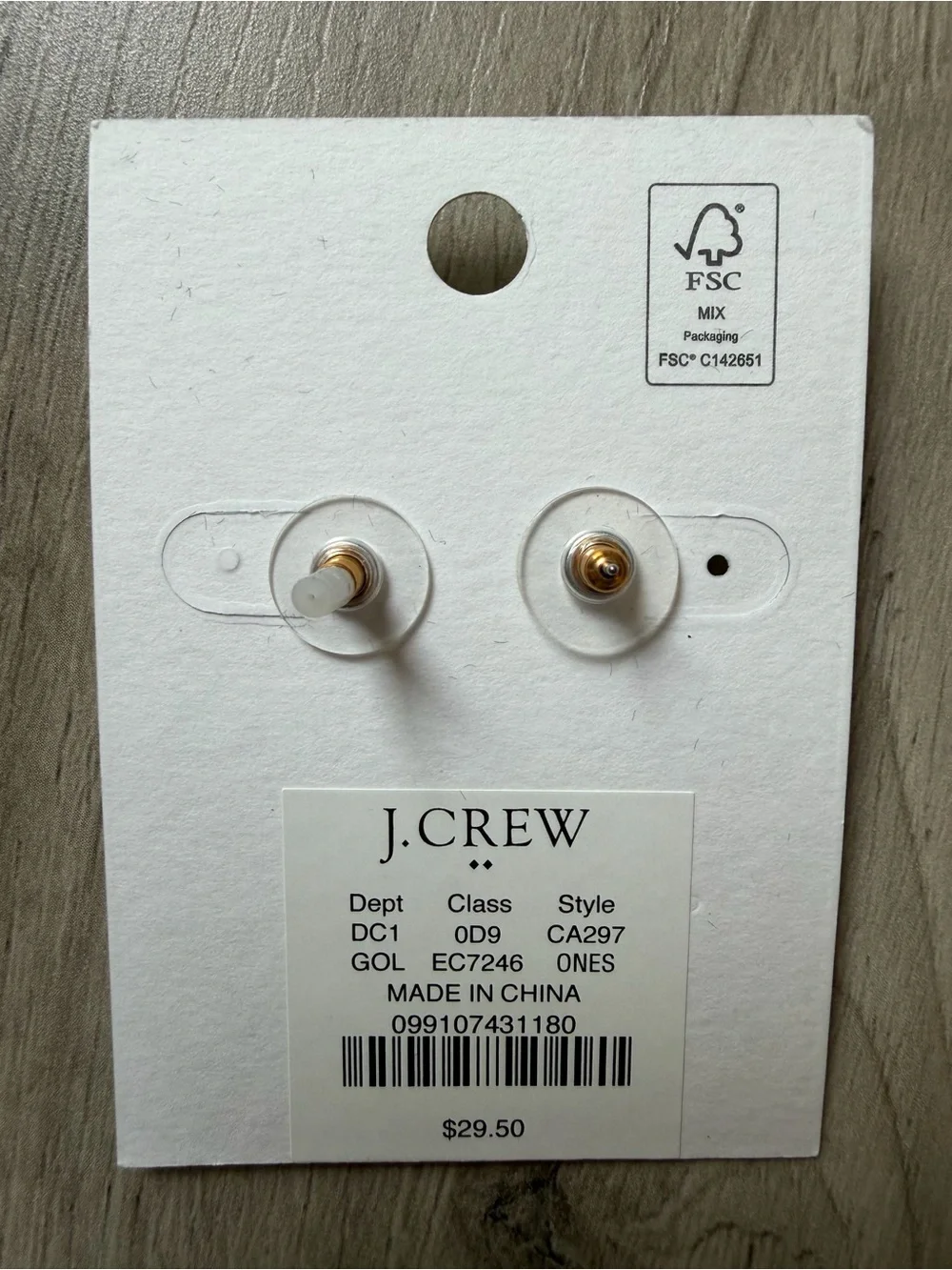 J. Crew Twisted Knot Gold-Tone Stud Earrings